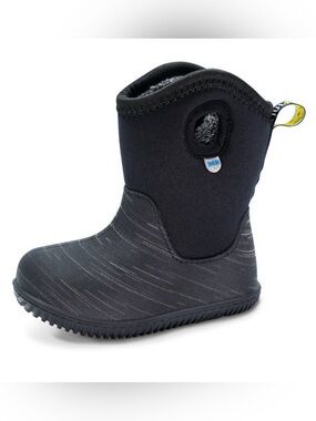 Jan & Jul Kids Unisex Black Waterproof Fleece Lined Pull-On Winter Boots